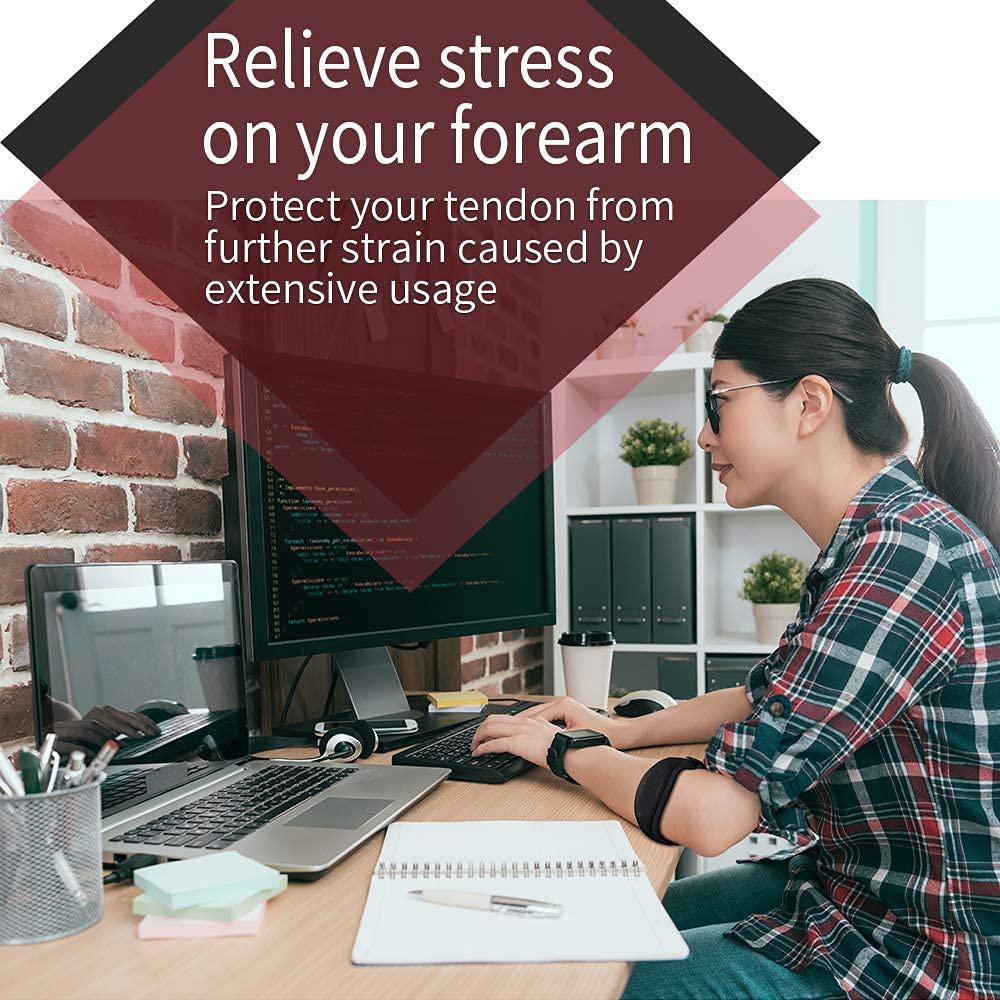 Bracetop 1Pc Tennis Elbow Brace For Tendonitis,Forearm Pain,Golf Elbow Support,Arm Strap Band With Compression Pad For Men Women