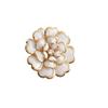 652F Decorative Shirt Button Covers Rhinestones Flower Cufflinks Clip For Shirt Jackets Dress Costume Uniform Decoration