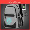 Милый мультяшный рюкзак для ноутбука с принтом, светящийся в темноте, водонепроницаемый, с USB-зарядкой