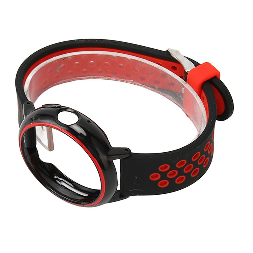 Сменный ремешок для часов Полная защита Регулировка размера Мягкий силиконовый ремешок для смарт-часов для Pixel Watch Черный Красный