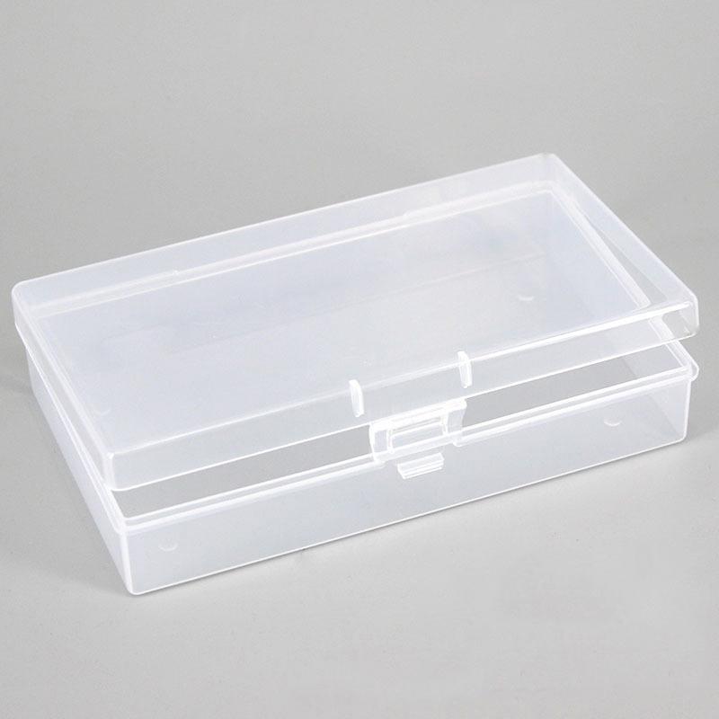 Прозрачный пластиковый ящик для хранения, прямоугольный органайзер, наклейки, настольный контейнер
