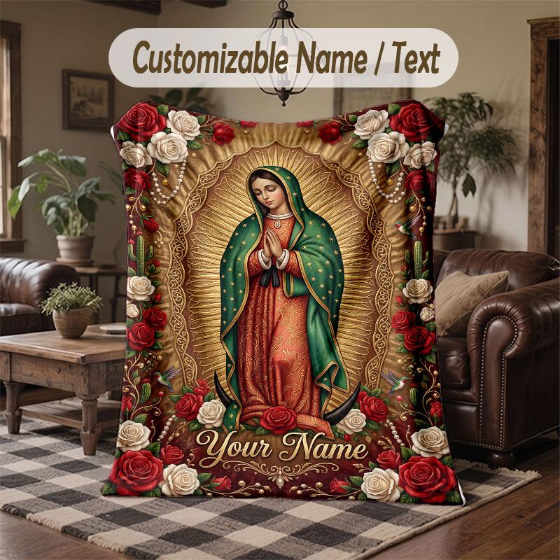 Rainbow Theme Throw Blanket Custom Name Text Personalized Blanket Soft Cozy Blanket for Home Sofa Bed