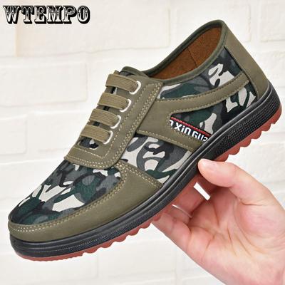 Старая пекинская тканевая обувь. Мужская нескользящая износостойкая рабочая обувь на клейковинной подошве. Легкая дышащая парусиновая обувь. Прогулочная обувь среднего возраста.