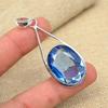 Танзанит Красивый драгоценный камень ручной работы Твердый 925 пробы Серебряный кулон Свадебный подарок