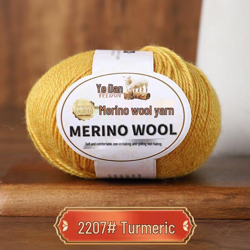 Пряжа из мериносовой шерсти средней толщины ручной вязки для свитеров, шарфов, шапок - 213 Овечья шерсть - 3 нити