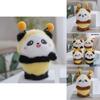 Delightful Panda Bee Plush Keychain In Various Colors Perfect For Creative Gifts 13cm