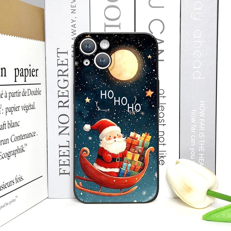 Чехол для телефона с рисунком Рождественской елки и Санта-Клауса Для IPhone 17 16 15 14 13 12 11 Pro Max XS XR X 7 8 Plus 17 Air 16E Чехол