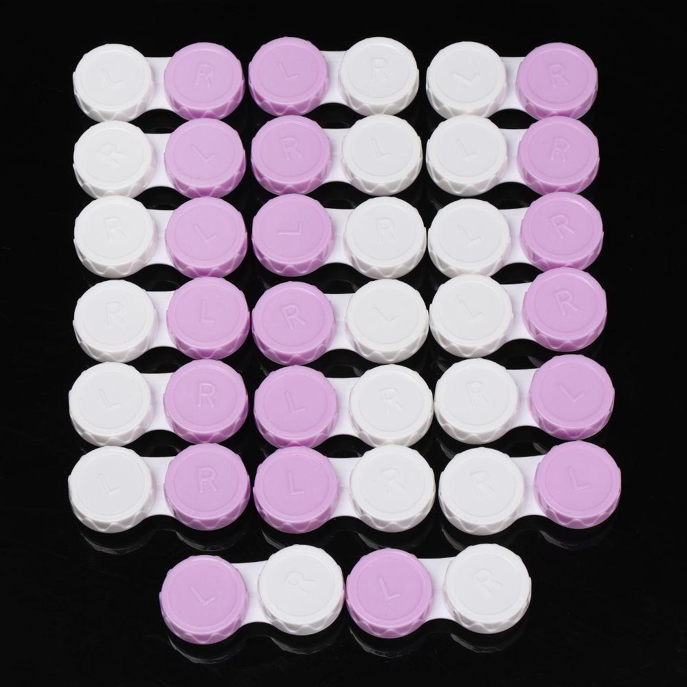 20 PCS New Mini Portable Eye Glass Travel Glasses Holder Candy Color Soaking Box Contact Lens Case
