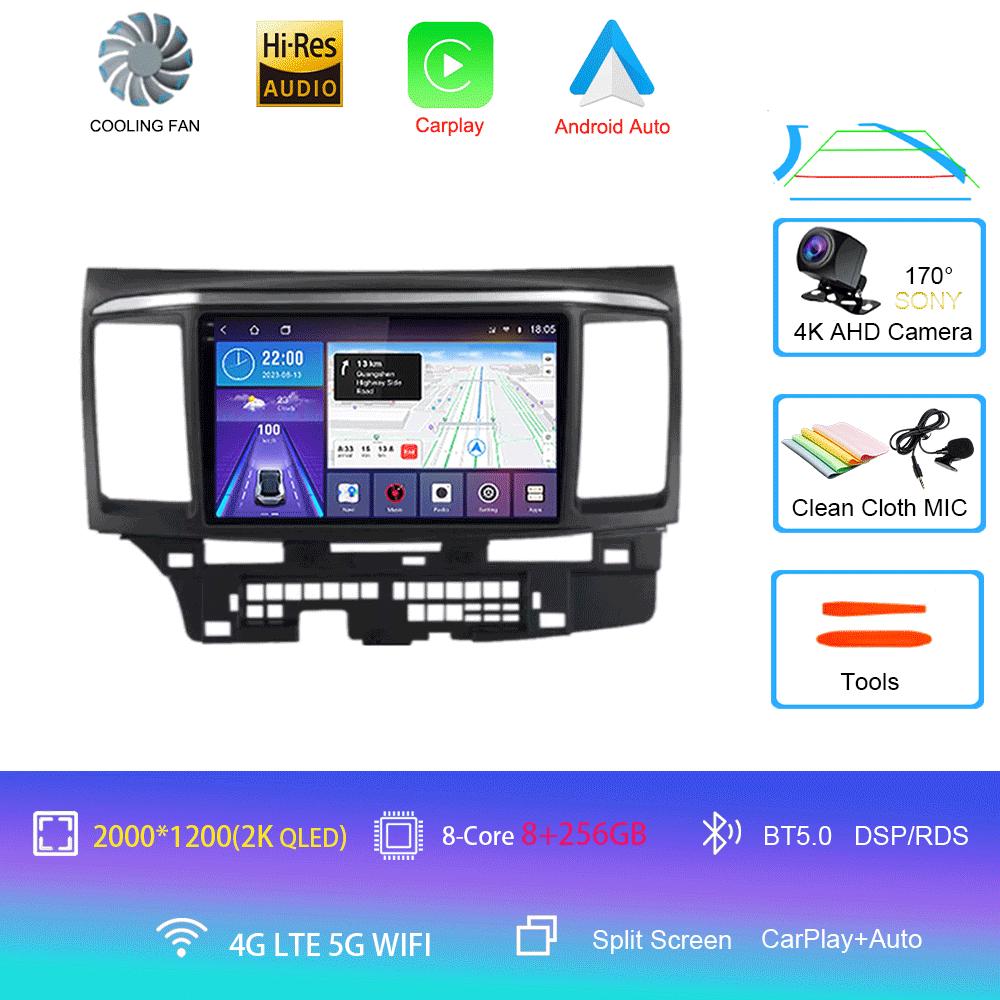 Android 14 для MITSUBISHI LANCER 9 10 X 2008 2009 2010 2011 - 2016 9-дюймовый стерео аудио автомобильный радиоприемник GPS плеер Carplay Auto Screen