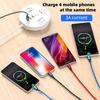 4 в 1/3 в 1 Micro USB Type C кабель для быстрой зарядки 3A телефонный кабель для передачи данных для iPhone 15 14 Xiaomi Huawei USB C