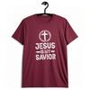Esus Is My Savior Христианский Крест Графическая Футболка Основанная на Вере Религиозная Унисекс Футболка Летняя Футболка Унисекс В Потертом Стиле