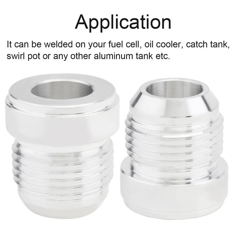 2pcs Aluminum Alloy 12AN Male Weld on Bung Fitting 12AN Male Flare Weldable Fuel Tank Fitting Adapter Connector