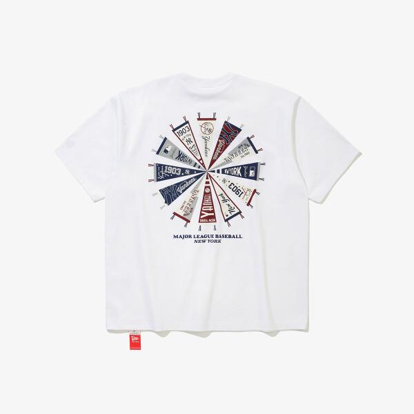 New Era Футболка с флагом команды New York Yankees Белый 15147511