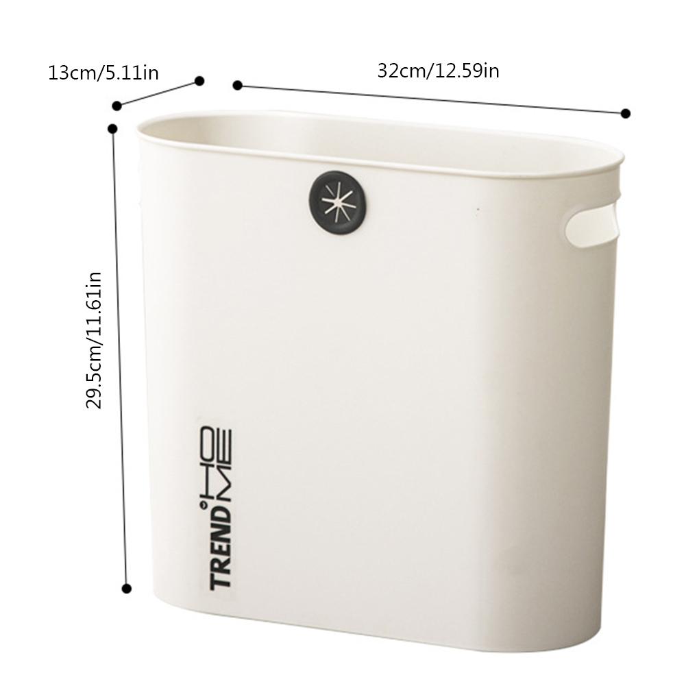 Контейнер для мусора с ручками Корзина для мусора Тонкая Утолщенный материал ПП Прямоугольная Простая