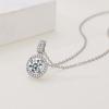 D Color 5CT 10CT Round Cut Moissanite Round Pendant 100% Sterling Silver Women Necklace Fashion Oversized Gemstone VVS Diamond