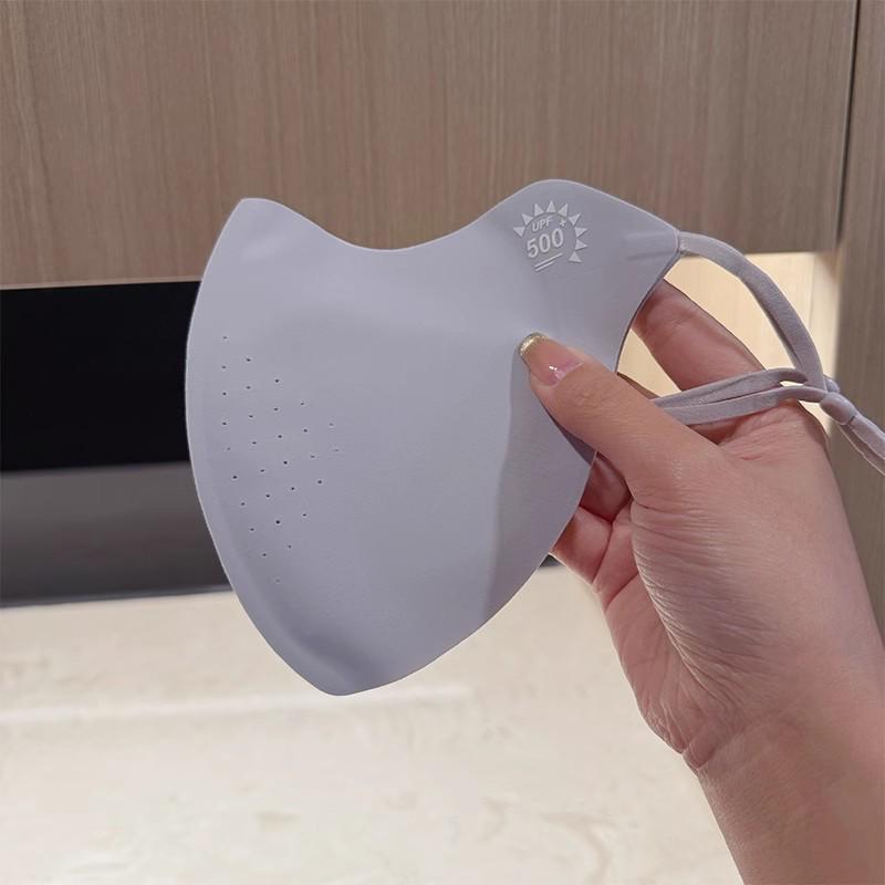 Women's Full Face Anti-UV Facekini with Neck Protection - Summer 2025 Ice Silk Sunshade Mask