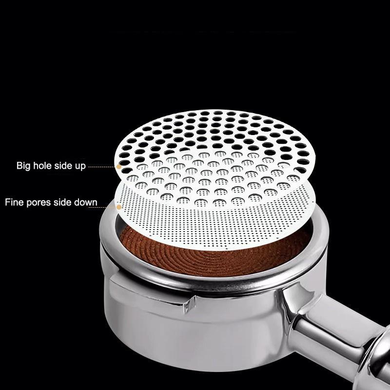 Фильтр для кофе 51/53/58 мм, многоразовый, нержавеющая сталь 304, двухслойный, мелкая сетка, профессиональный аксессуар для эспрессо
