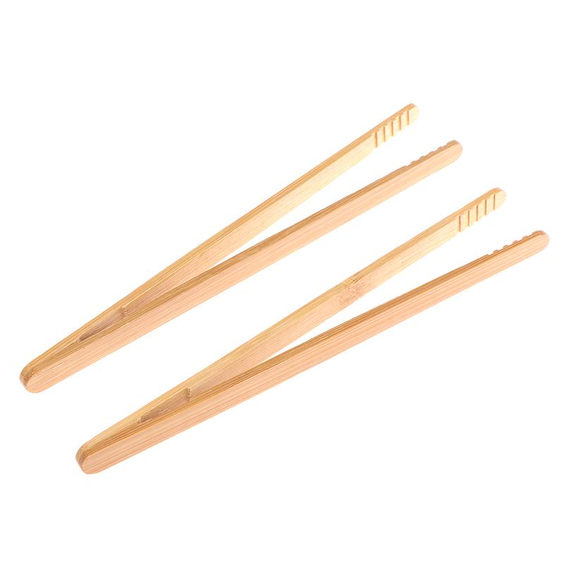 2 шт. бамбуковые щипцы деревянные пищевые тосты салат щипцы щипцы зажим для приготовления выпечки барбекю