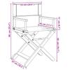 Folding Director Chairs 2 pcs Cream White Fabric