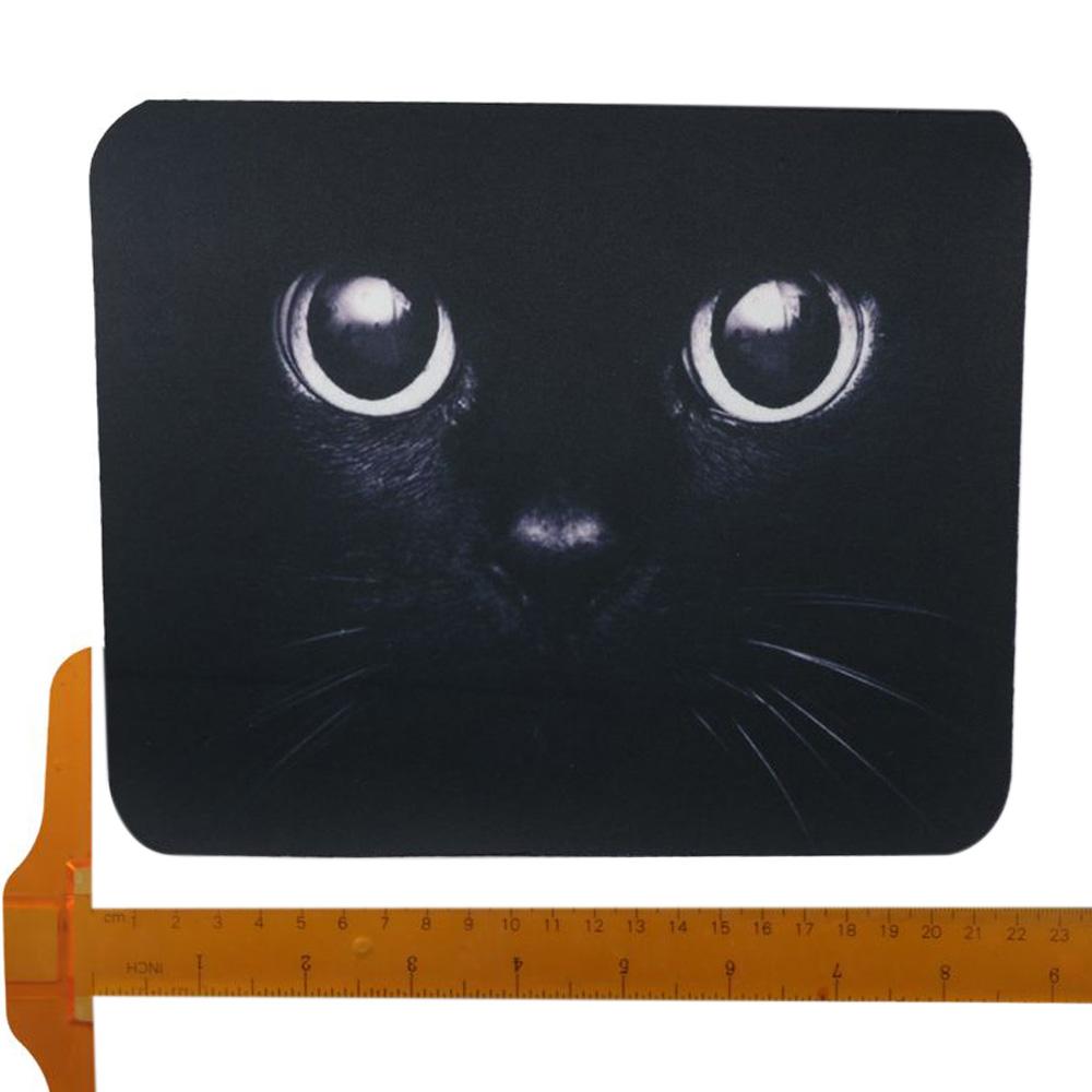Rubber+cloth Black Cat Gaming Mouse Pad 9.45 X 7.87 X 0.12 Inches Rubber Base Mouse Pad  Office