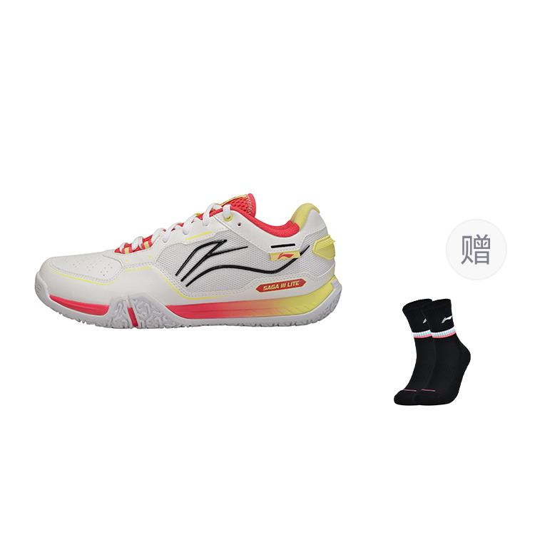 Li Ning Амортизирующие Нескользящие Износостойкие Низкие Бадминтонные Кроссовки Унисекс Серый Красный AYTV003-3