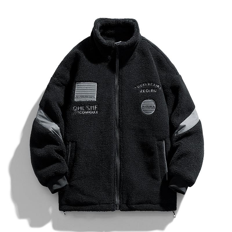 Winter Cashmere Stand Collar Jacket Street Men's Retro Warm Thick Cotton-padded Jacket