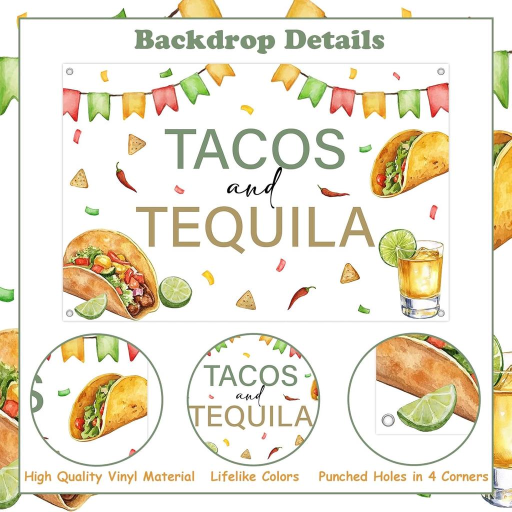 Kreatwow Декорация для вечеринки Тако и Текила Фон 4,92 * 3,28 фута Вечеринка Taco Tuesdays Декорация для тако-бара Cinco De Mayo Коктейль Текила
