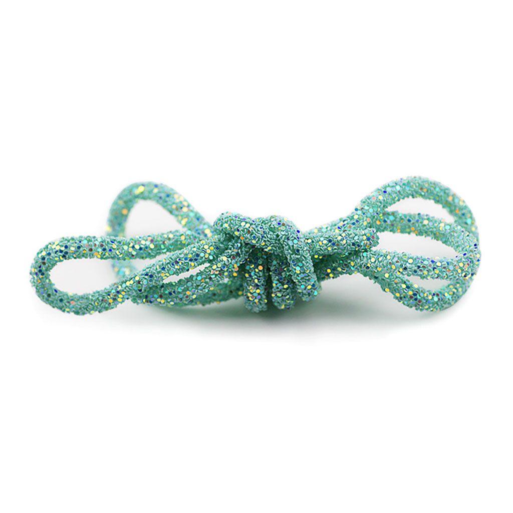 Shiny Garment Material Soft Colorful Glitter Rope Strings Hat Decor Resin Sequin Rope Sandal DIY