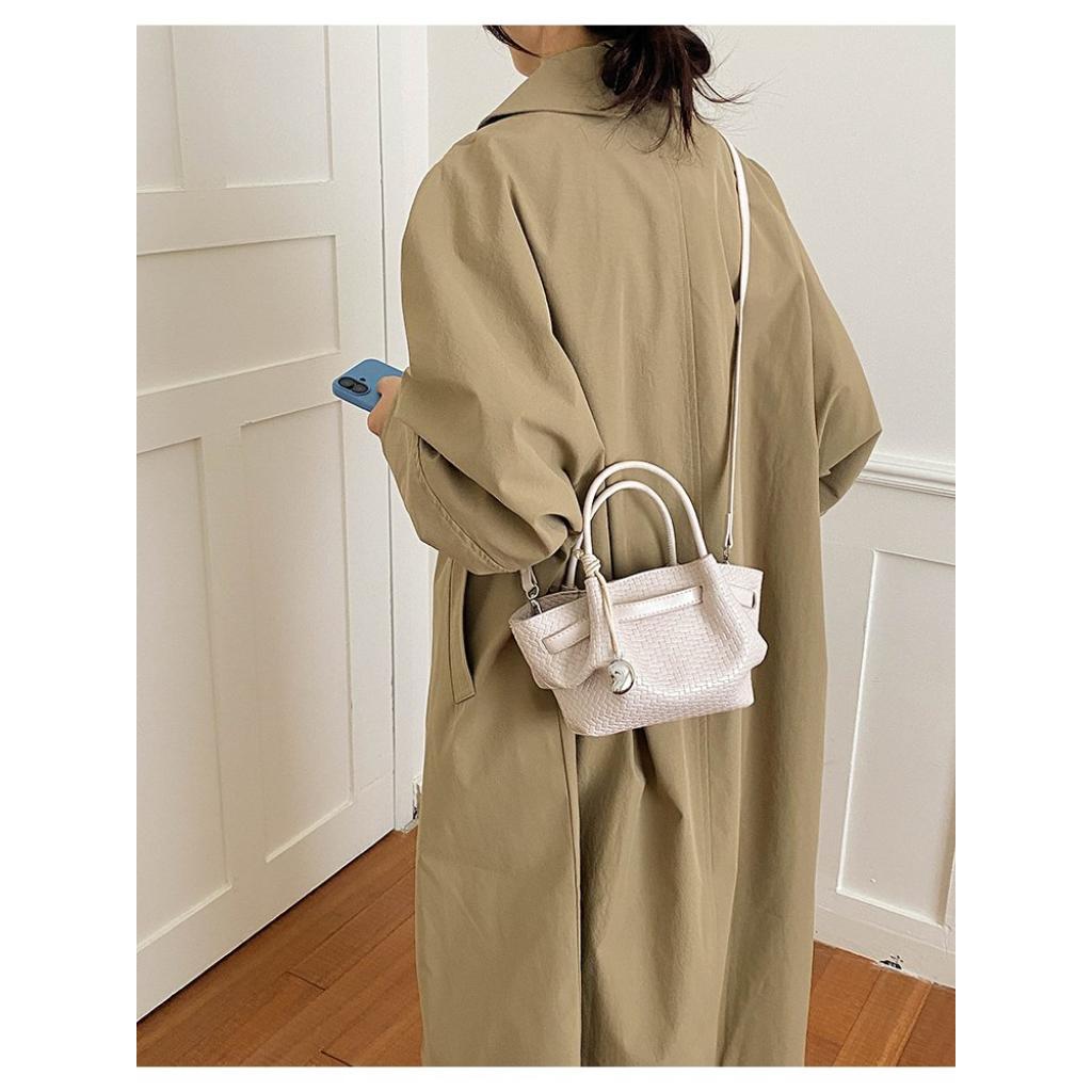 Handbag Women PU Woven Texture Adjustable Strap Daily Commute