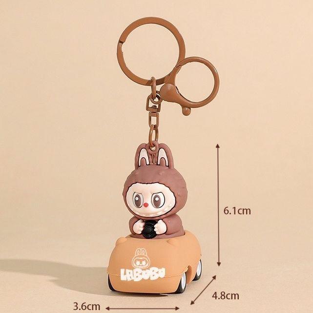 1 шт. Креативный брелок для ключей автомобиля Labubu, мультяшный Labubu из ткани, 3D, милый, подвеска для сумки, подарок