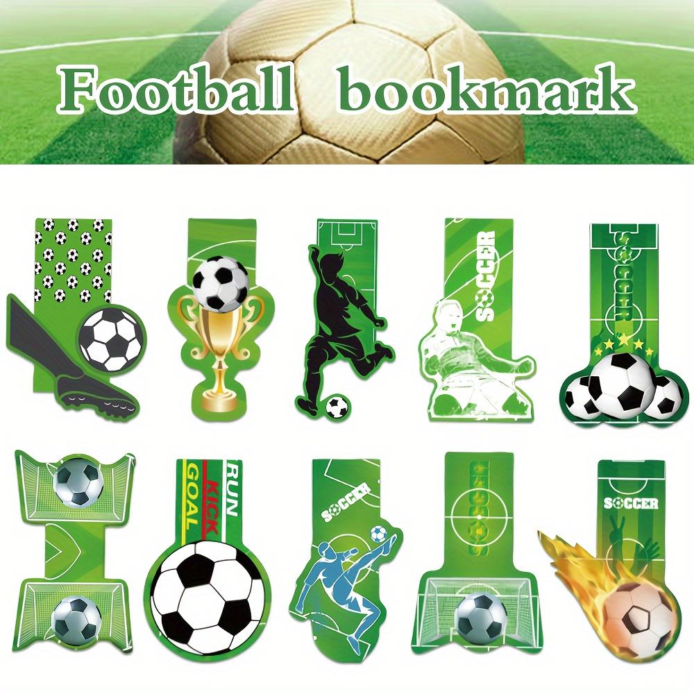30PCS Football Bookmarks Reading Pages Books Labeling Students Creative Gifts Decorative Pages Labeling Paper Bookmarks DIY