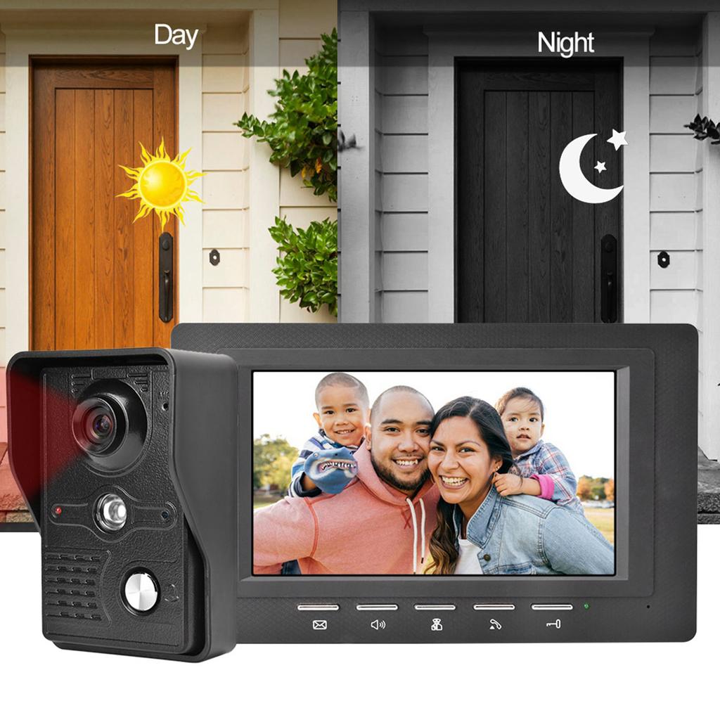 7-дюймовый TFT LCD видеодомофон домофон дверной звонок комплект 700TV линия ночное видение