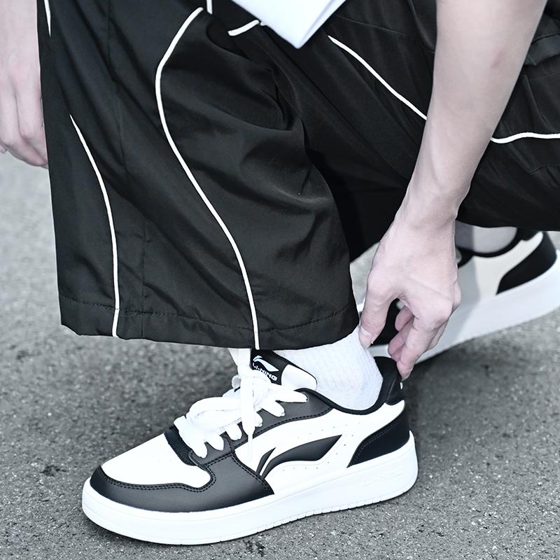 Li Ning Скользкие Амортизирующие Износостойкие Легкие Дышащие Увеличивающие Рост Низкие Кеды для Скейтборда AGCV495