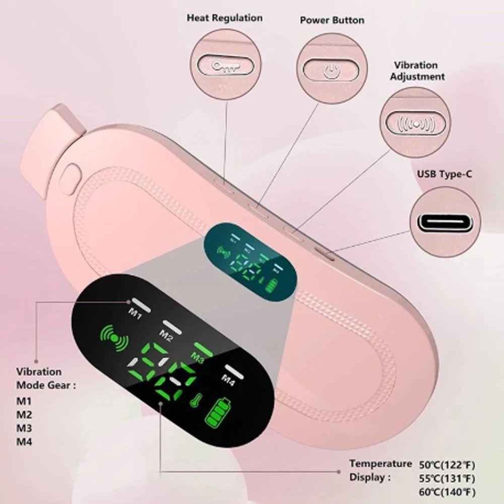 3 Level Temperature Massage Belt Fast Heating Abdominal Menstrual Heating Pad  Relieve Period Pain