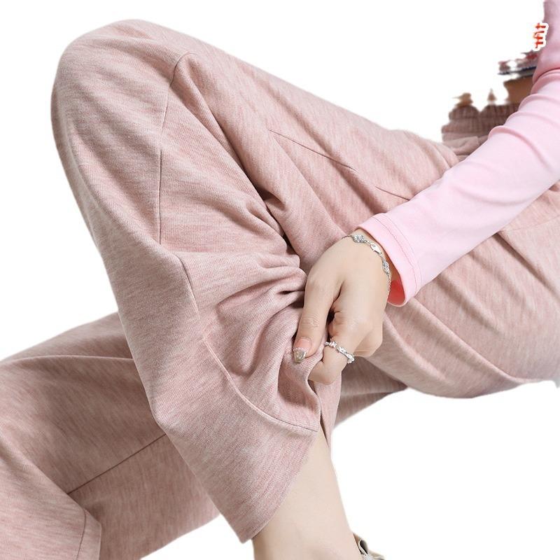 Wide-leg Pants for Women Spring High Waist Wide-leg Casual Pants for Women Spring Straight Pants for Women Spring Cashmere Knitted Pants