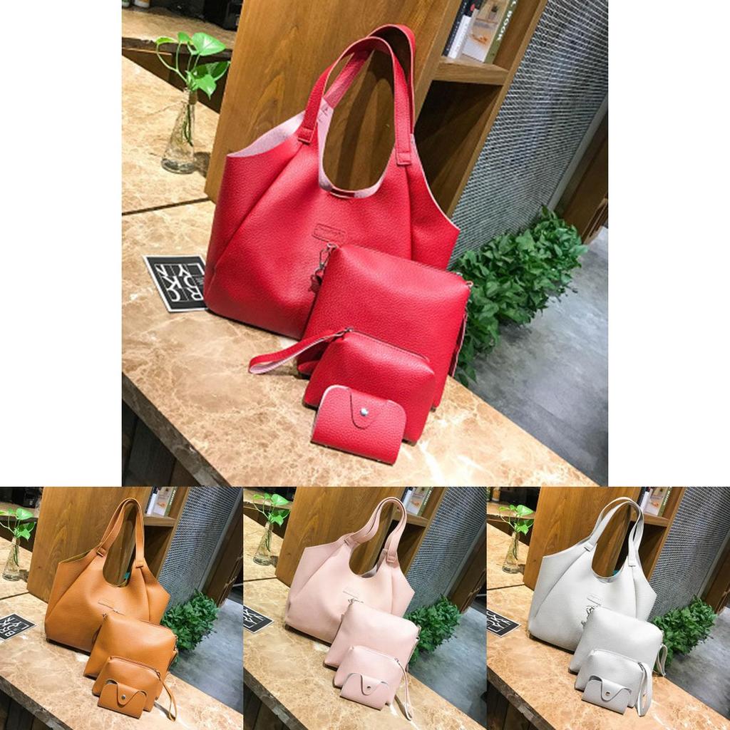 Handbags Women Fashion Messenger Shoulder Noble Tote Bags 4pcs Purse Set
