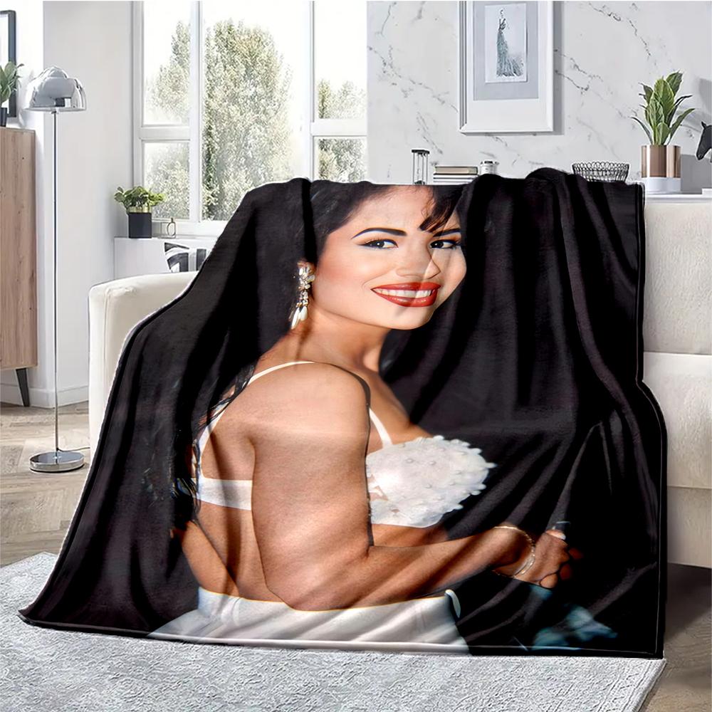 Selena Quintanilla Theme Printed Blanket - Perfect for Couch, Bed, Travel & Outdoor Use | Machine Washable, Cozy & Durable.