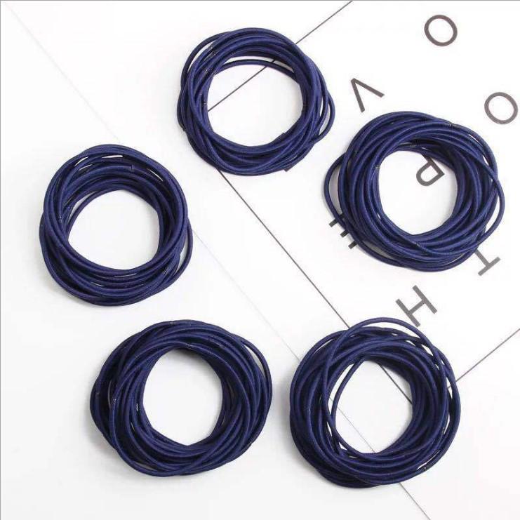 Thin Macaron Color Rubber Hair Band - Cute Korean Style Headband for Women and Students