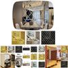 Factory Wholesale Cross-border Diamond Combination Living Room Tv Sofa Background Wall Acrylic Mirror Decorative Wall Sticker