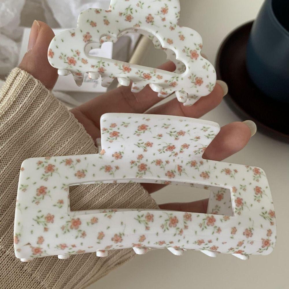 Hair Accessories Hair Claw Clip Floral Barrettes Vintage Hair Clip Braided Hair