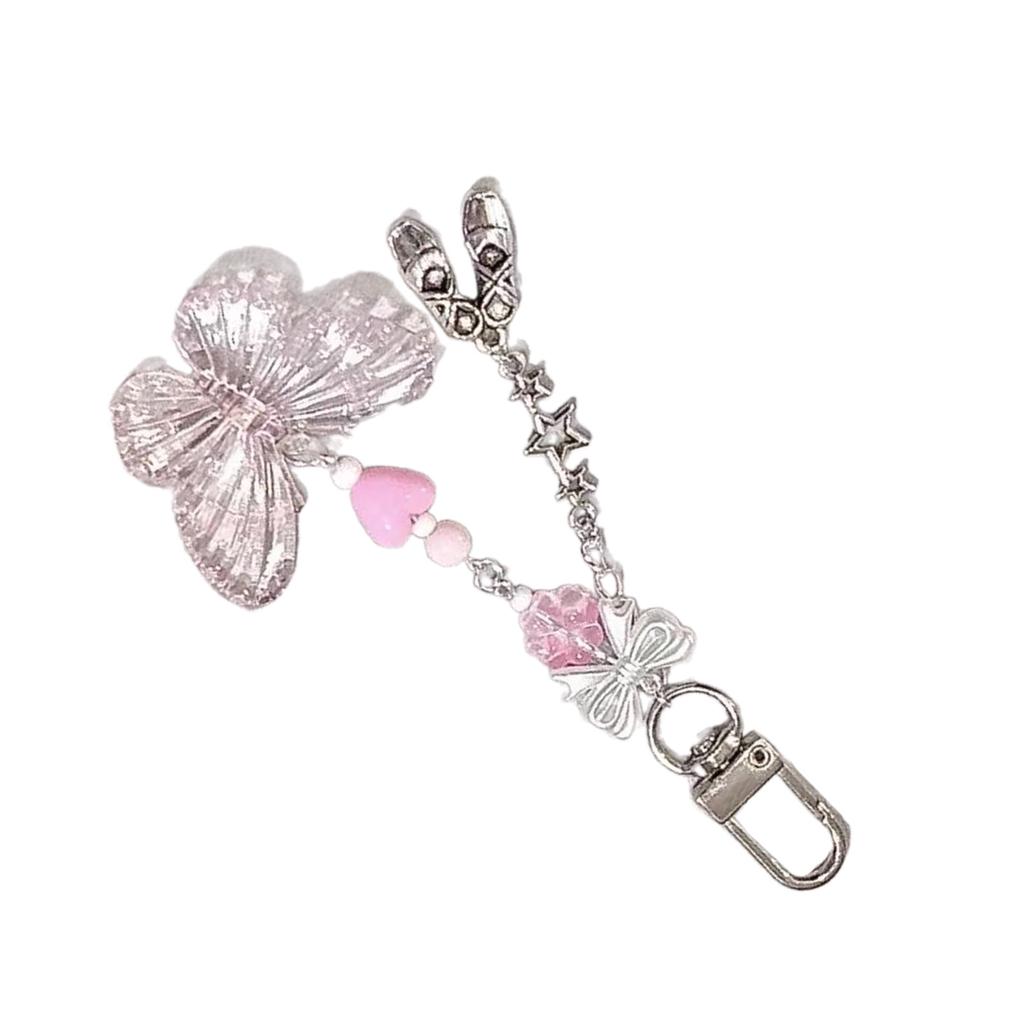 Cute Butterfly Ballet Shoes Keychain Pendant Bag Phone Pendant Women Backpack Handbag Charm Lovely Hanging Decoration