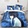 Комплект постельного белья Death Note Single Twin Full Queen King Size Bed Set Adult Kids Bedroom Duvet cover Sets 3D Print Anime Death Note A