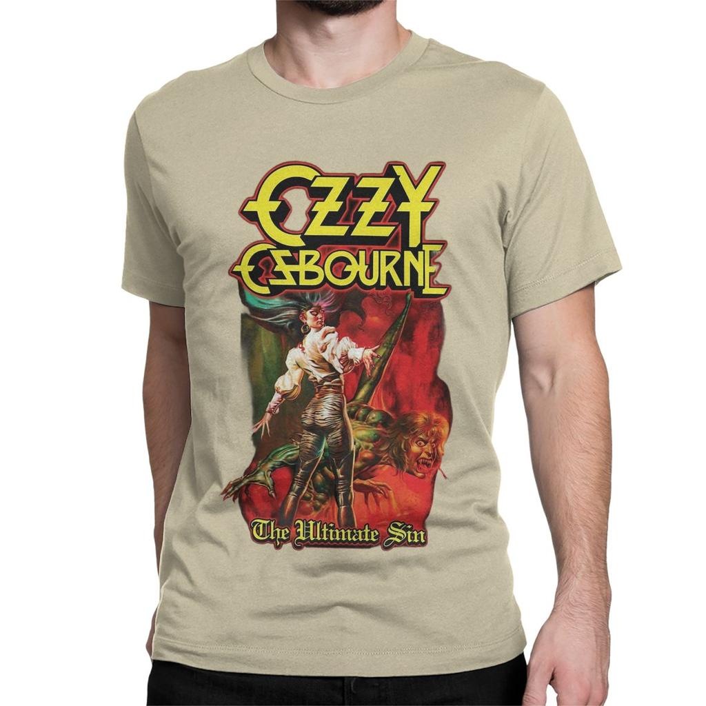 Панк Группа Рок Музыка Футболки Мужские Женские 100% Хлопок Футболки Круглый Вырез Футболка Оззи Осборна Одежда с Коротким Рукавом Взрослый