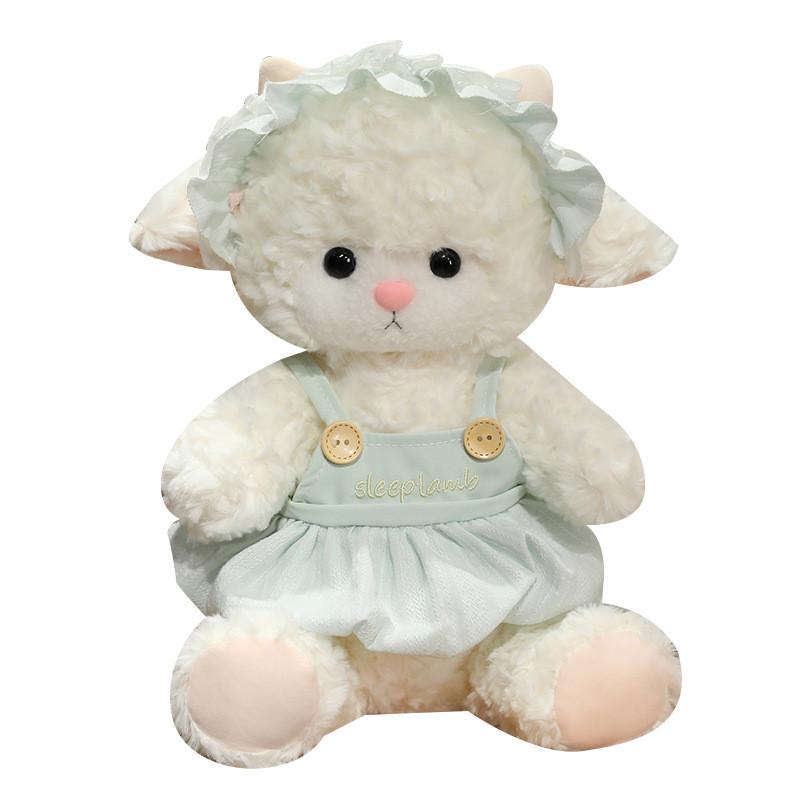 Small Sheep Plush Toy Girl Gift With Dress And Lace Hat Decoration For Sleep Comfort