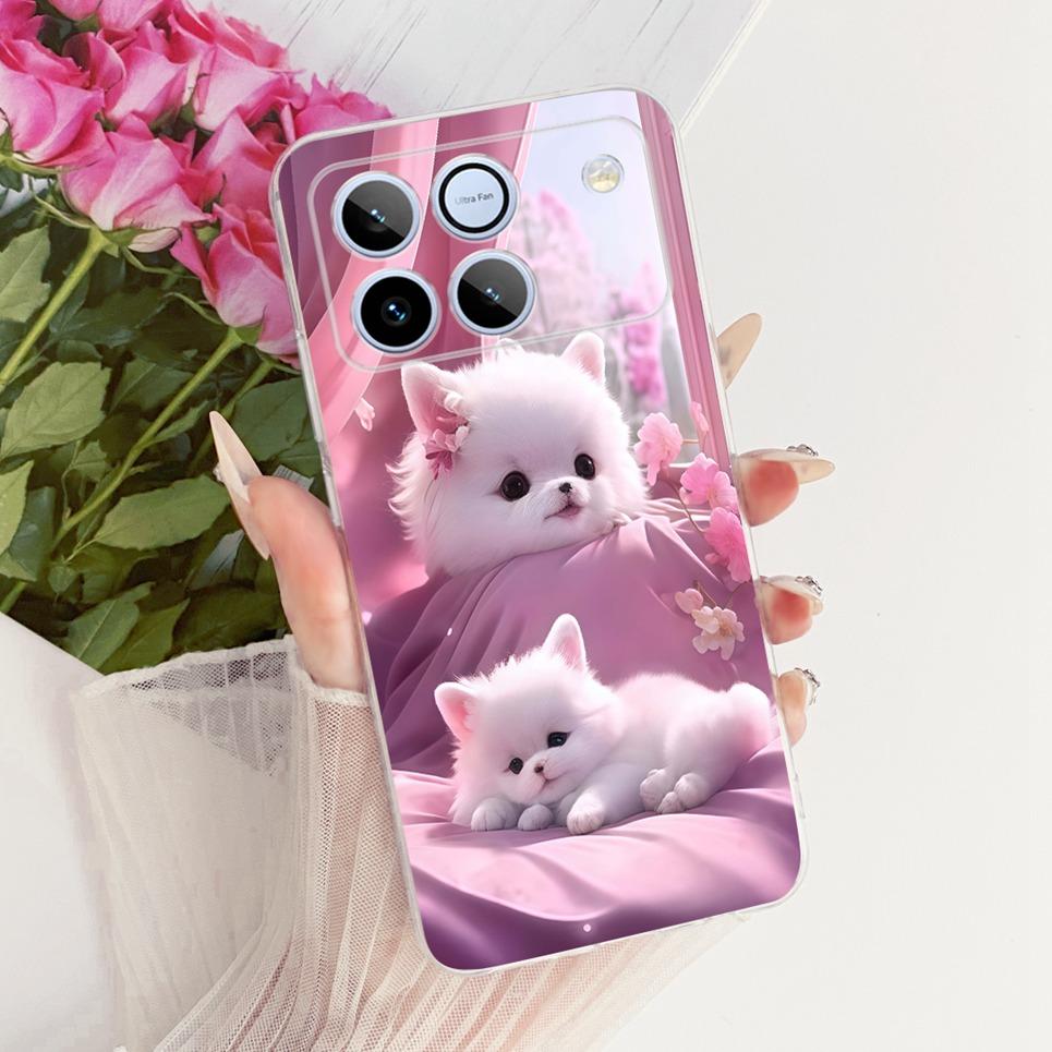 Чехол для телефона с рисунком «Бант и Сердце», Милый Кот, Для Honor Win 5G, Мягкий ТПУ Силикон, Ударопрочный Задний Чехол, Прозрачный Чехол