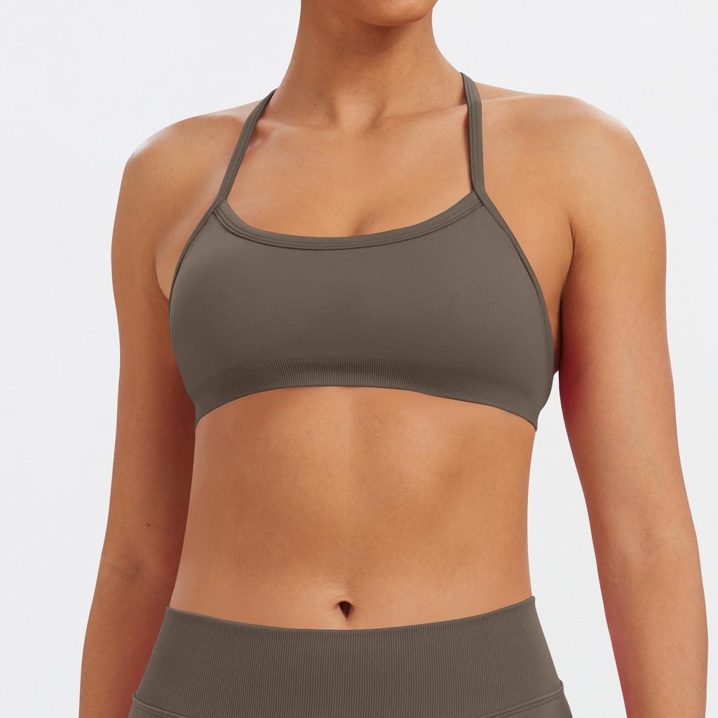 Seamless Highstretch Yoga Bra With Removable Straps For Fitness And Workout Enthusiasts
