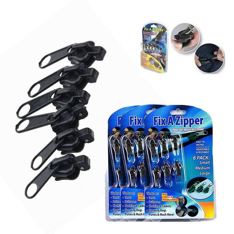 Ремонтный комплект портативный 6 шт./комплект высокое качество 3 размера швейные инструменты слайдер зубчатые молнии мгновенная фиксация исправить молнию популярные универсальные нежные ювелирные изделия