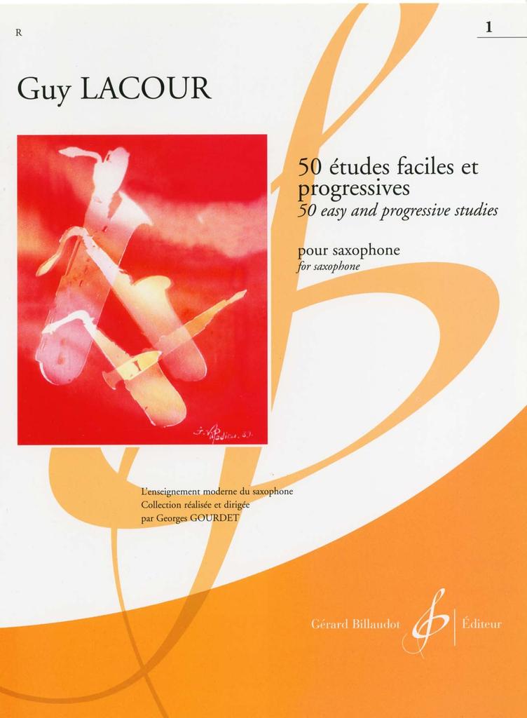 50 Easy and Progressive Etudes for Saxophone Volume Lacour 1/Biodosha