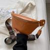 Monochromatic Leather Chest Bag for Women  Crossbody Bags  Belt Bags  Luxury Bags  Women's Fashion