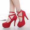 Fashion 2024Autumn Women's Pumps Round Toe Thin Heel Shoes for Women High Heel Shallow Shoes Outdoor Dress Ankle Strap Bukle Strap Shoes